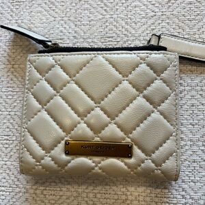 Kurt Geiger Quilted Cream Wallet